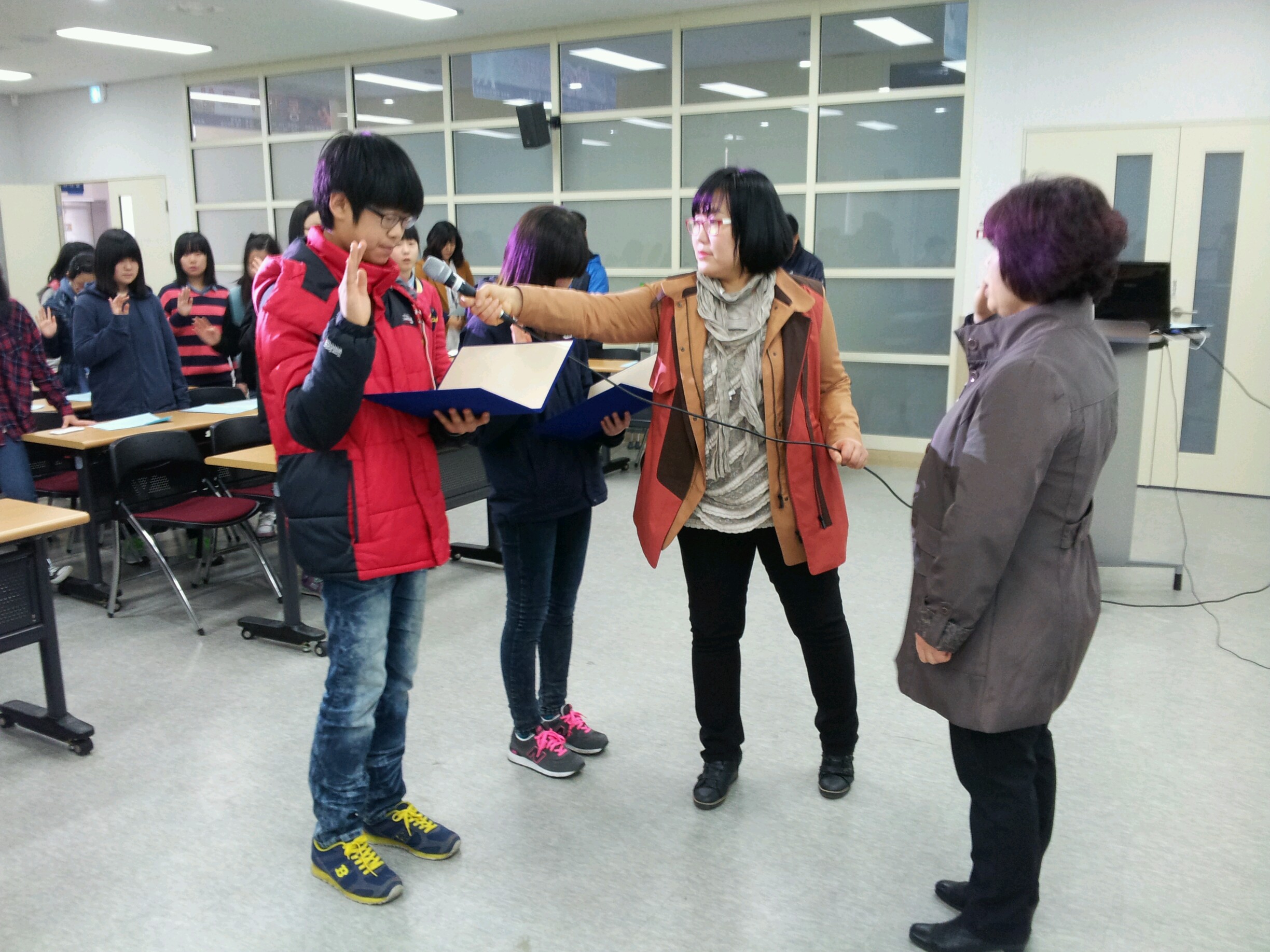 매화동자원봉사자협의회에서 청소년봉사단2기 입단식!